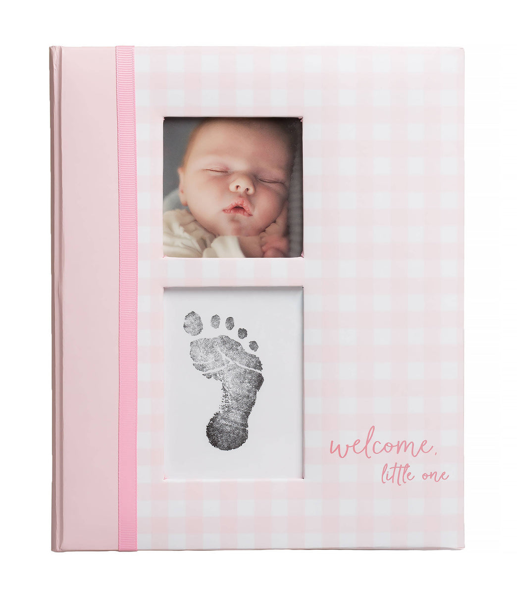 Pearhead Seersucker Baby Book in Pink