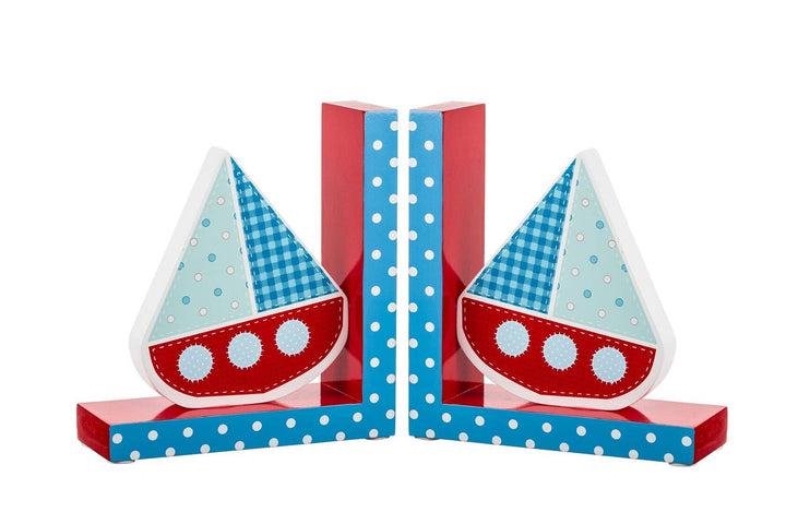 Ahoy Nautical Themed Sailboat Bookends