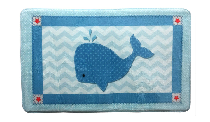 Ahoy Whale Bathroom Mat