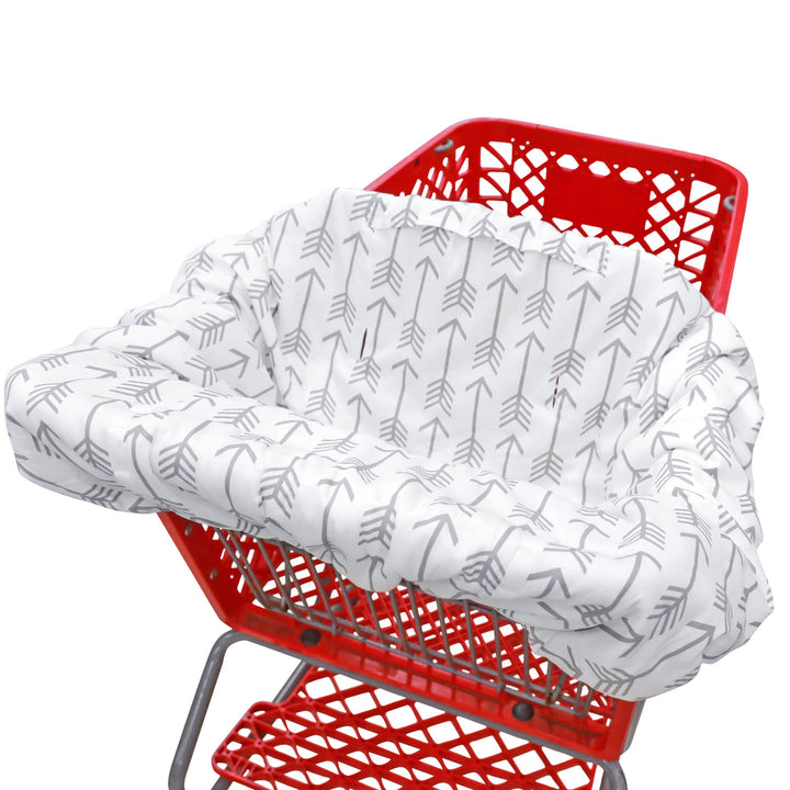 Shopping Cart Cover Grey Arrows