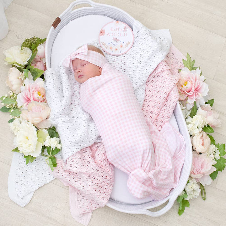 Newborn Gift Set - Blush Gingham